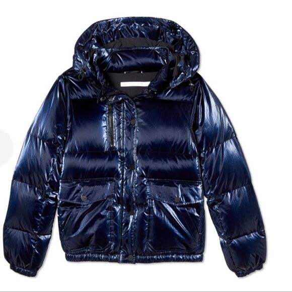 Blanc Noir Navy Reflective Puffer Jacket - Picture 12 of 12